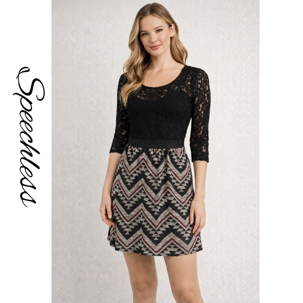 Speechless lace top skirt dress